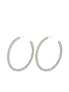 Amina Muaddi Cameron Crystal-embellished Earrings In 银色