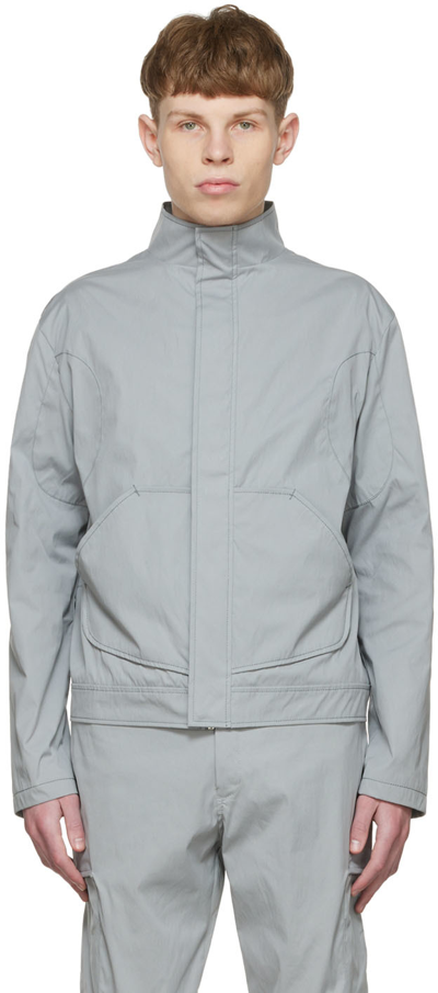 Affxwrks Gray Work Jacket In Light Grey