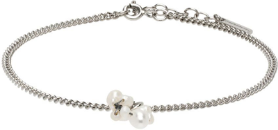 Completedworks Silver Pearl Bracelet In Platinum