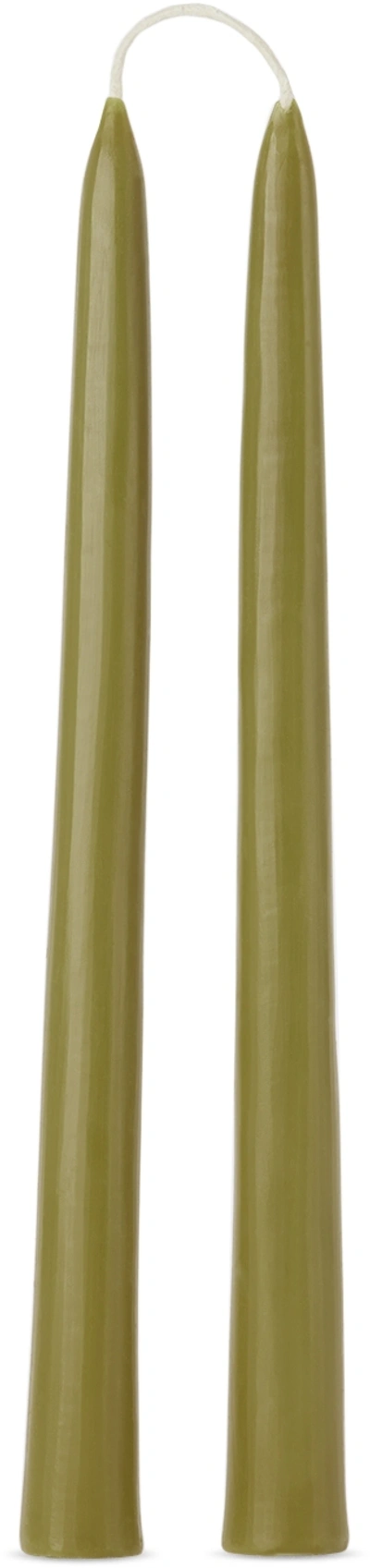 Marloe Marloe Blue Tapered Candle Stick Set In Dusty Blue