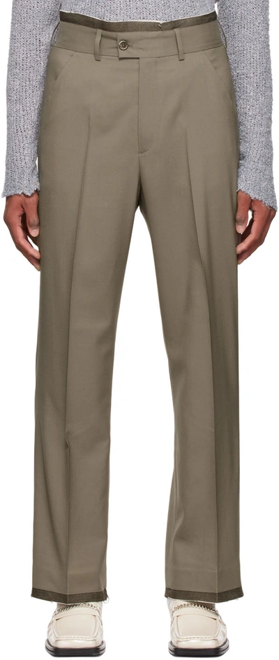 Our Legacy Straight-leg Virgin-wool Trousers In Brown
