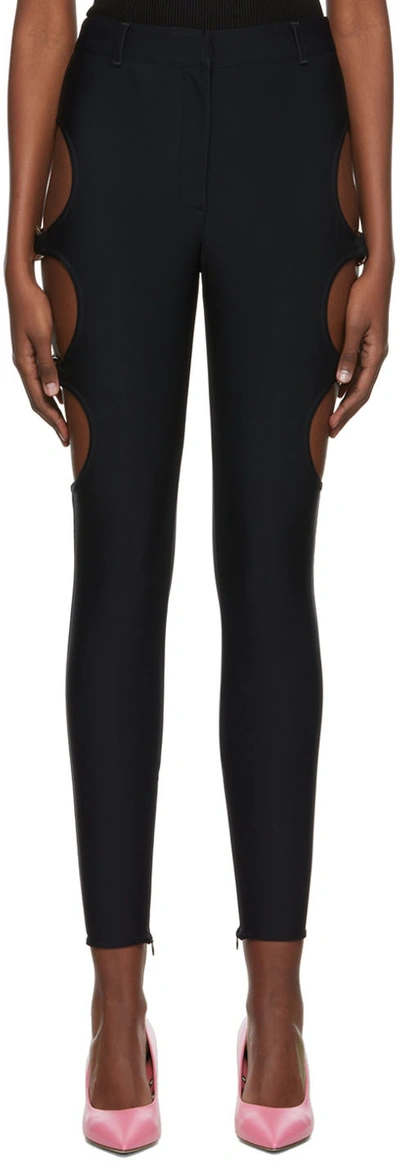 BURBERRY BLACK NYLON LEGGINGS