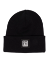 Dsquared2 Wool Beanie With Rubber Logo In Black