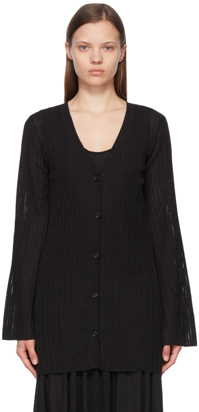 Chloé Black Silk Cardigan In 001 Black