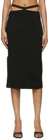 Anna October Black Alizee Midi Skirt In Black