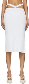 Anna October White Alizee Midi Skirt In White