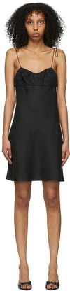 Anna October Black Kamini Mini Dress In Black