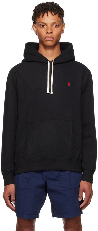 Polo Ralph Lauren Hoodie With Contrasting Logo In Black