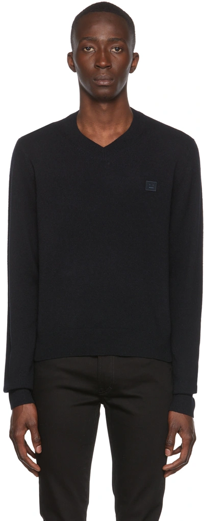 Acne Studios Black Wool Sweater In 900 Black