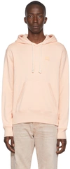 Acne Studios Tennis Face Hoodie Sweatshirt In Powder Pink