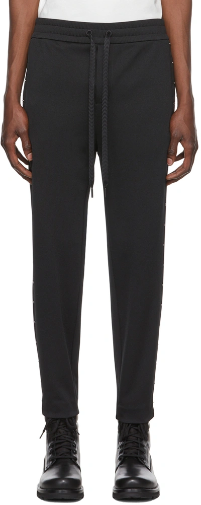 Moncler Black Polyester Lounge Pants In 999 Black