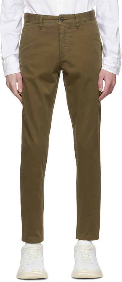 Hugo Boss Green Tapered-fit Trousers In 308 Dark Green
