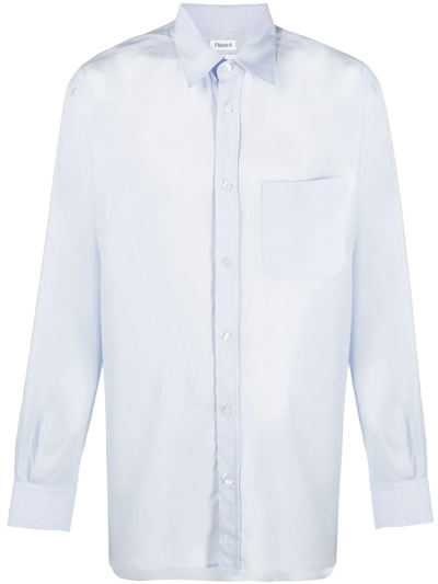 Filippa K Noel Long-sleeve Tencel™ Shirt In Blue