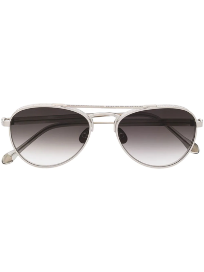 Matsuda Aviator Tinted Sunglasses In Silver