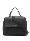 Orciani Sveva Soft Medium Bag Black In Black