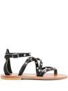 Kjacques Epicure Calf-leather Sandals In Black