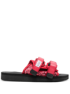 Suicoke Moto-cab Logo Patch Slides In Red
