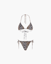 REINA OLGA LEOPARD PRINT TRIANGLE BIKINI SET