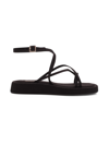 Gia Borghini Rosie Crossover-strap Sandals In Black