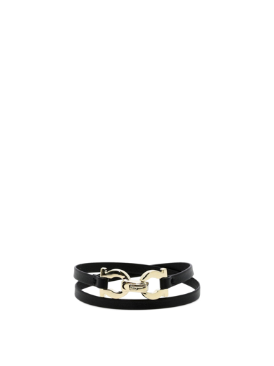 Ferragamo "gancini"  Bracelet In Black  