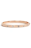Kate Spade Set In Stone Stone Hinged Bangle In Rose Gold