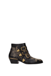 Chloé Chloe Women Embellished Nappa Leather Susanna Ankle Boots In Black