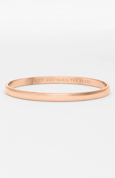 Kate Spade Stop And Smell The Roses Bangle In Rose Gold
