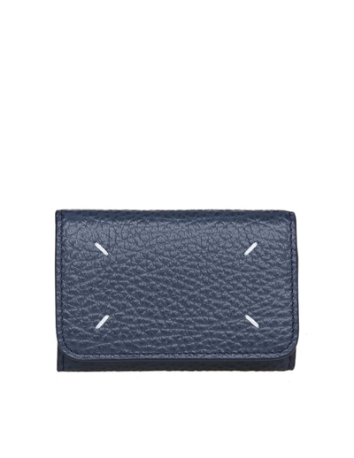 Maison Margiela Four Stitches Wallet In Blue