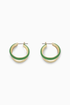 Cos Layered Hoop Earrings In Green