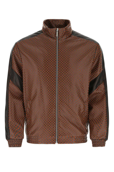 Koché Perforated-detail Zip-up Bomber Jacket In Brown