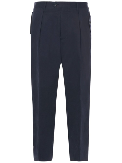 Etro Straight Leg Cropped Trousers In Blue