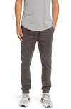 Kuwalla Midweight Stretch Cotton Chino Joggers In Charcoal