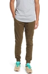 Kuwalla Midweight Stretch Cotton Chino Joggers In Oli