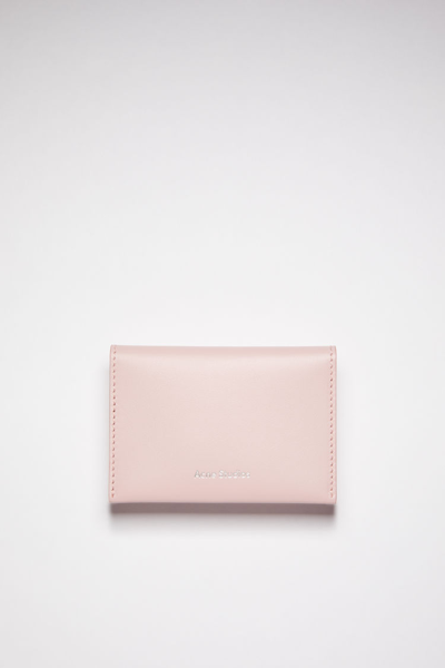 Acne Studios Leather Card Case In Powder Pink