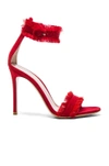 GIANVITO ROSSI GIANVITO ROSSI SUEDE & SATIN HEELS IN RED,G60294-15RIC-XCR
