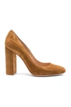 GIANVITO ROSSI GIANVITO ROSSI SUEDE CHUNKY HEELS IN BROWN,G20214-00RIC-CAM