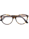 TOM FORD TOM FORD EYEWEAR ROUND FRAME GLASSES - BROWN,TF540311533015