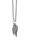 KING BABY STERLING SILVER WING PENDANT NECKLACE,K10-3022