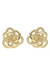 Lagos 18k Yellow Gold Love Knot Stud Earrings In Gold