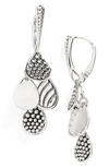 Lagos Sterling Silver Signature Caviar Four Drop Earrings In Silver