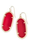 Kendra Scott Elle Statement Drop Earrings In Bright Red/gold