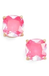 Kate Spade Small Square Stud Earrings In Pink