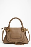 Chloé Medium Marcie Calfskin Leather Satchel In Brown