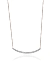 Monica Vinader Rose Gold Plated Vermeil Silver Skinny Curve Diamond Necklace In Rose Gold
