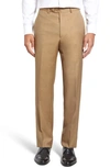 SANTORELLI FLAT FRONT TWILL WOOL DRESS PANTS,1600F