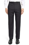 SANTORELLI FLAT FRONT TWILL WOOL DRESS PANTS,1600F