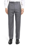 SANTORELLI FLAT FRONT TWILL WOOL DRESS PANTS,1600F