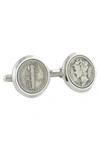 DAVID DONAHUE MERCURY DIME CUFF LINKS,CL073202