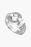 Lagos Sterling Silver Beaded Ring In Silver