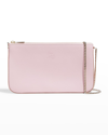 Christian Louboutin Loubila Hybrid Zip Leather Crossbody Bag In Rosy/rosy/rosy